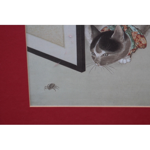 74 - ORIENTAL PRINT ON SILK
38 X 31CM