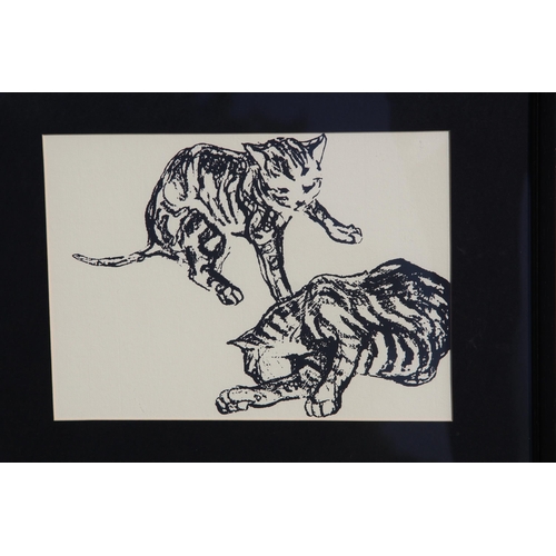 76 - 2 ORIENTAL WATERCOLOURS AND A SILK SCREEN PRINT
54 X 48CM