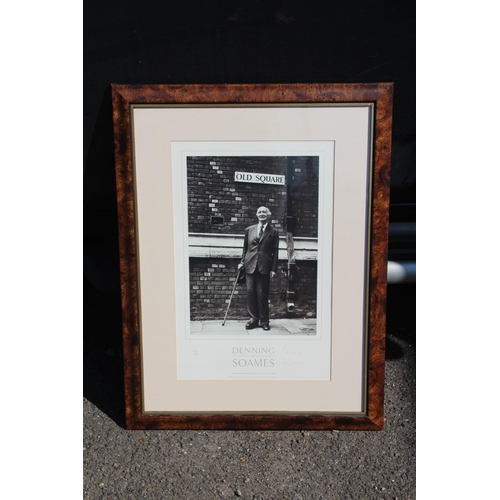 79 - LIMITED EDITION PRINT OF LORD DENNING SIGNED BY HIMSELF AND PHOTOGRAPHER SALLY SOAMES
52 X 68CM