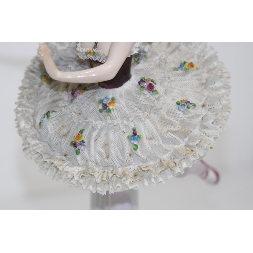 518 - DRESDEN FIGURINE OF A BALLERINA 
26CM