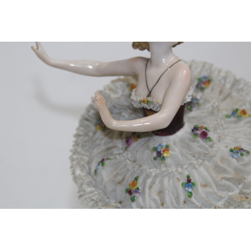 518 - DRESDEN FIGURINE OF A BALLERINA 
26CM