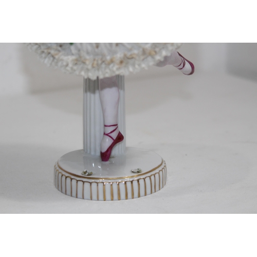 518 - DRESDEN FIGURINE OF A BALLERINA 
26CM