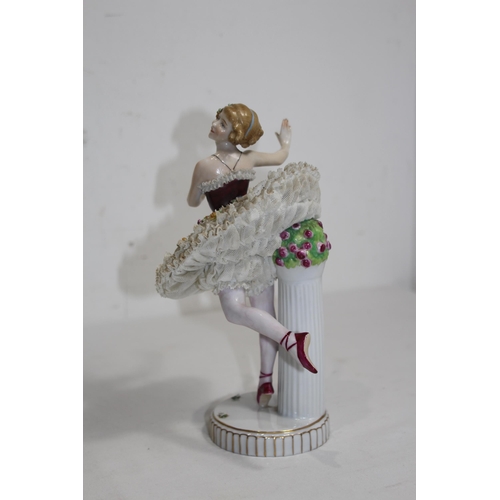 518 - DRESDEN FIGURINE OF A BALLERINA 
26CM