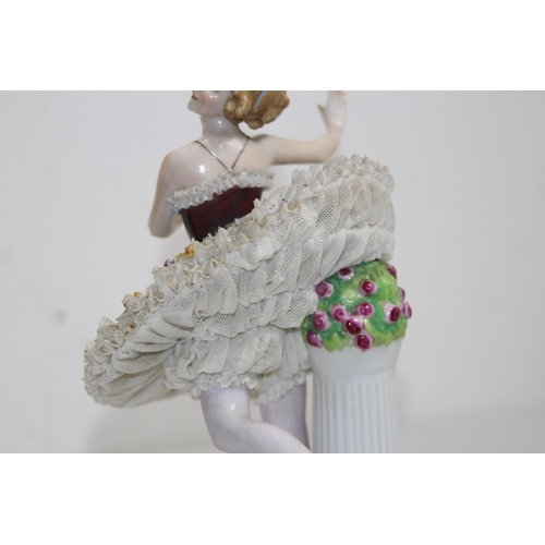 518 - DRESDEN FIGURINE OF A BALLERINA 
26CM
