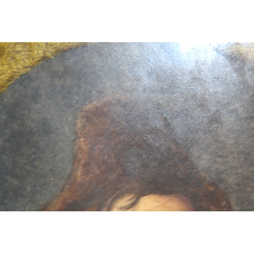 95 - STARE-Y ODD PORTRAIT IN WATERCOLOUR OF BREADED ASIAN MAN 
29 X 24CM