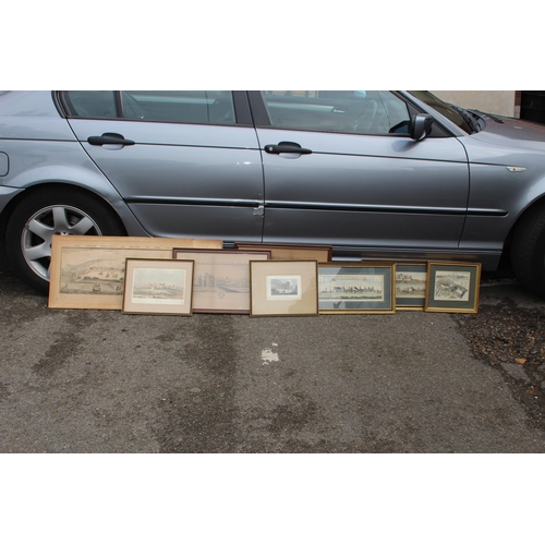 101 - QUANTITY OF VINTAGE PRINTS x8
90 X 38CM