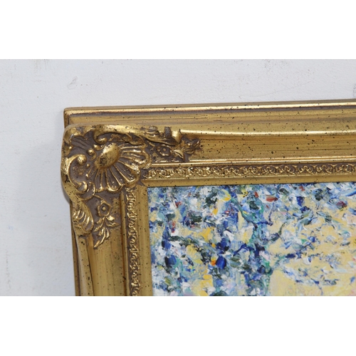 110 - SIGNED JUNE LOCKHART OIL ON BOARD 
24 X 19CM