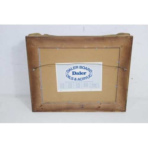 110 - SIGNED JUNE LOCKHART OIL ON BOARD 
24 X 19CM