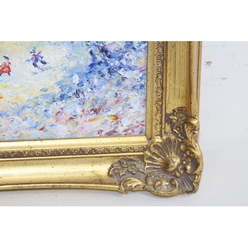 110 - SIGNED JUNE LOCKHART OIL ON BOARD 
24 X 19CM