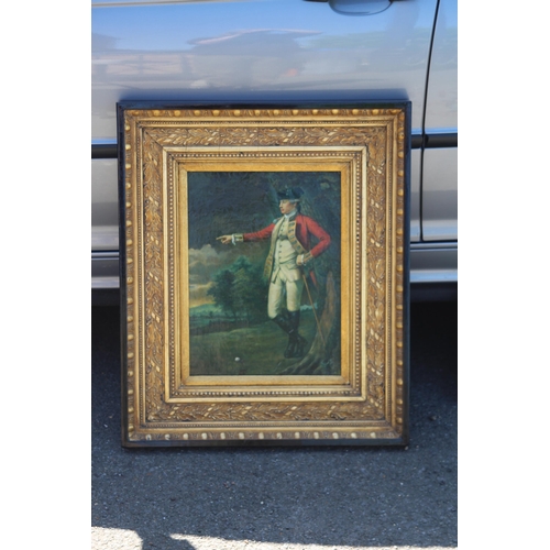 114 - ORNATELY FRAMED PICTURE ON BOARD
