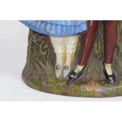 577 - VINTAGE PAINTED PEWTER TABLE LIGHTER
22 X 16CM