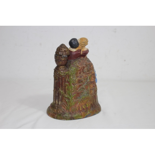 577 - VINTAGE PAINTED PEWTER TABLE LIGHTER
22 X 16CM