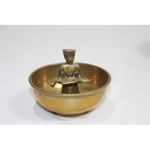 578 - TWO EASTERN BRASS INCENSE BOWLS 
11 X 11CM
