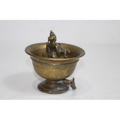 578 - TWO EASTERN BRASS INCENSE BOWLS 
11 X 11CM