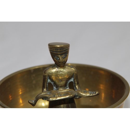 578 - TWO EASTERN BRASS INCENSE BOWLS 
11 X 11CM