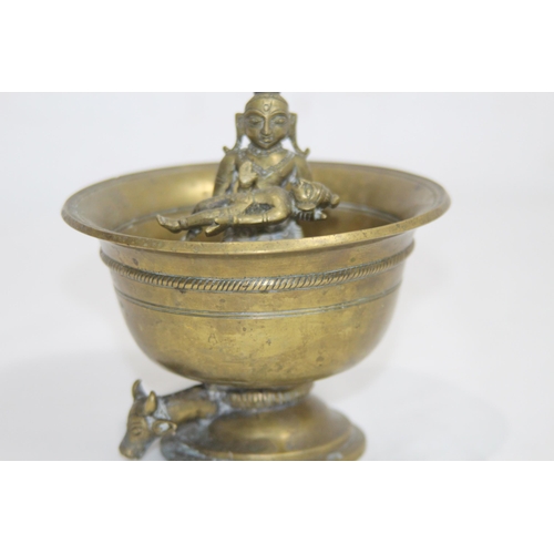 578 - TWO EASTERN BRASS INCENSE BOWLS 
11 X 11CM