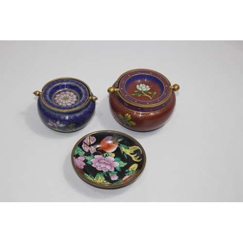 579 - QUANTITY OF INTERESTING CLOISONNÉ x3