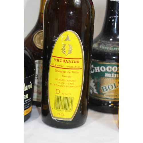 640 - QUANTITY OF VARIOUS LIQUEURS X 10