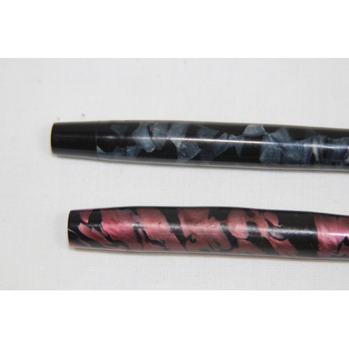 583 - TWO 14CT GOLD NIB CONWAY STEWART FOUNTAIN PENS