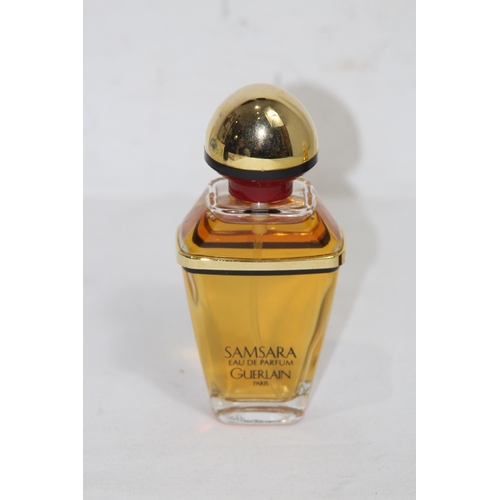 587 - BOTTLE OF VINTAGE SAMSARA AND RUMBA PERFUME