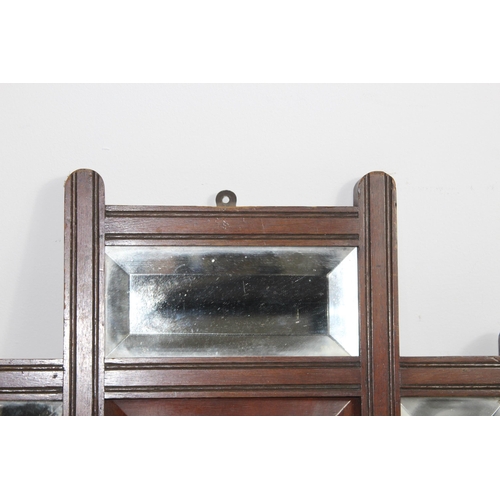 473 - TWO ANTIQUE MIRRORED WALL SHELVES
58 x 44cm