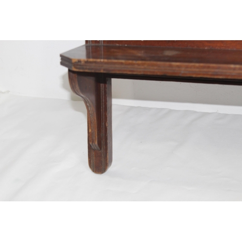 473 - TWO ANTIQUE MIRRORED WALL SHELVES
58 x 44cm