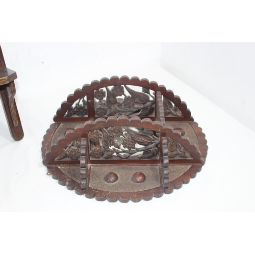 473 - TWO ANTIQUE MIRRORED WALL SHELVES
58 x 44cm