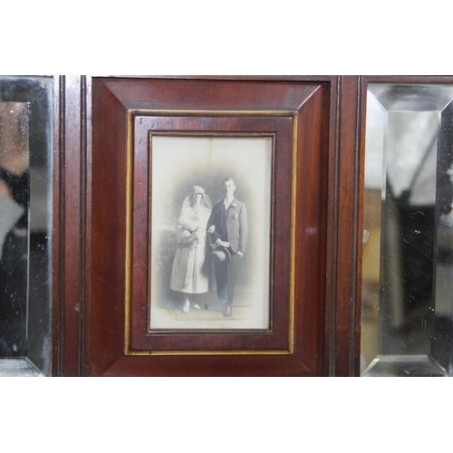 473 - TWO ANTIQUE MIRRORED WALL SHELVES
58 x 44cm