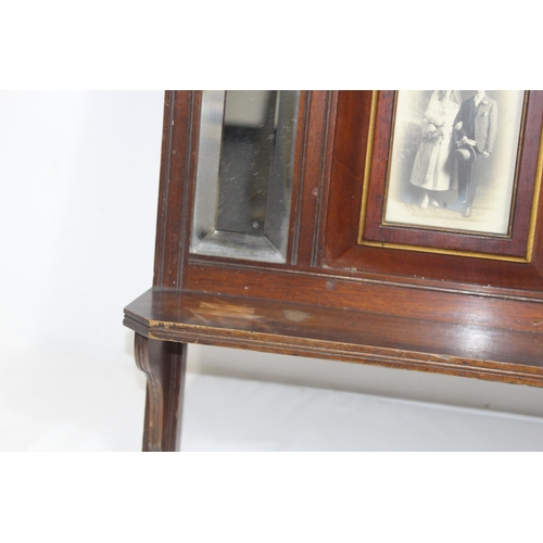 473 - TWO ANTIQUE MIRRORED WALL SHELVES
58 x 44cm