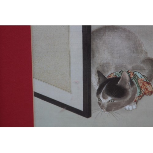 74 - ORIENTAL PRINT ON SILK
38 X 31CM