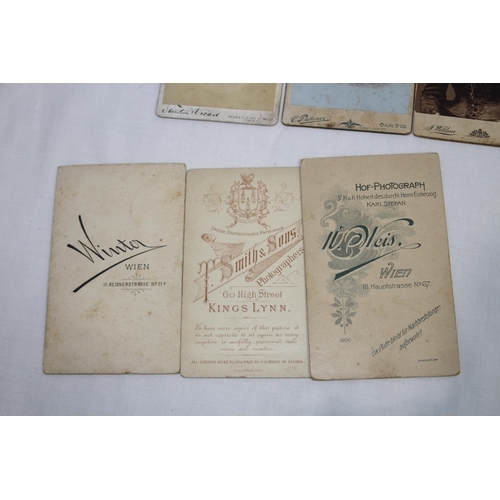 569 - COLLECTION OF 19TH CENTURY STUDIO PHOTOGRAPHS FROM TORONTO CANADA, BUCHAREST HUNGARY AND KINGS LYNN,... 