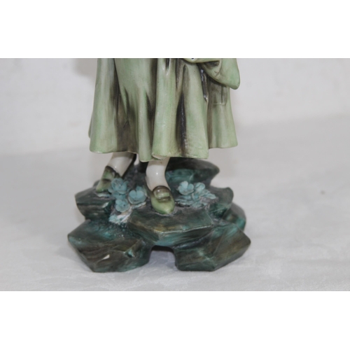 164 - ROYAL DUX STYLE FIGURE AND TWO OTHERS 
30CM