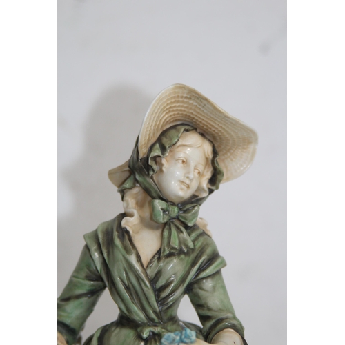 164 - ROYAL DUX STYLE FIGURE AND TWO OTHERS 
30CM
