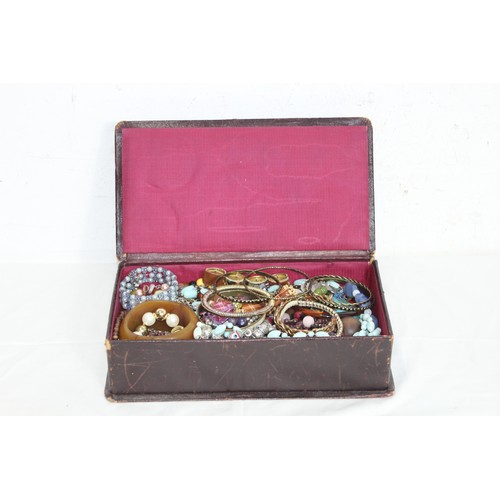 254 - JEWELLERY BOX AND CONTENTS