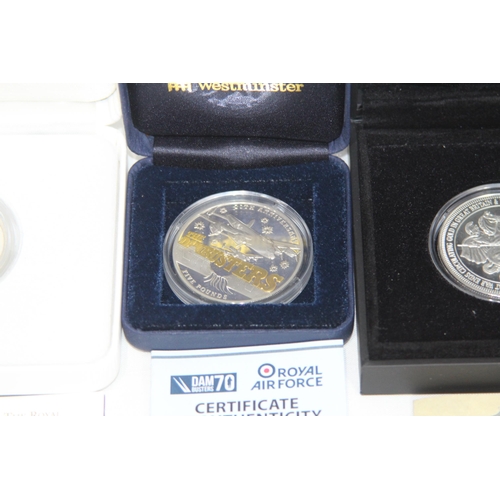 797 - FOUR BOXED SILVER COMMEMORATIVE COINS
