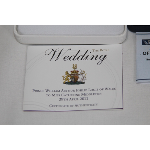 797 - FOUR BOXED SILVER COMMEMORATIVE COINS