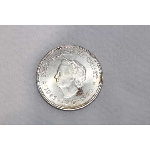 799 - TWO QUEEN JULIANA COMMEMORATIVE COINS