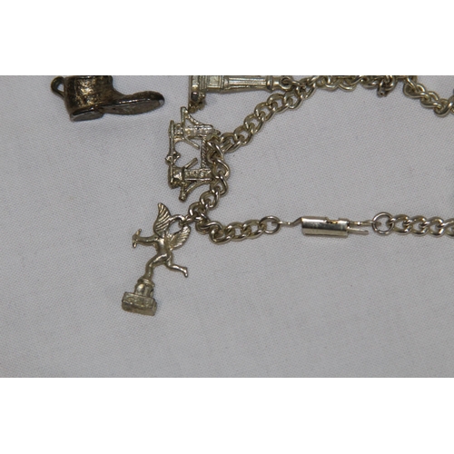 837 - QUANTITY OF CHARM BRACELETS WITH EXTRA CHARMS