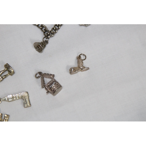837 - QUANTITY OF CHARM BRACELETS WITH EXTRA CHARMS