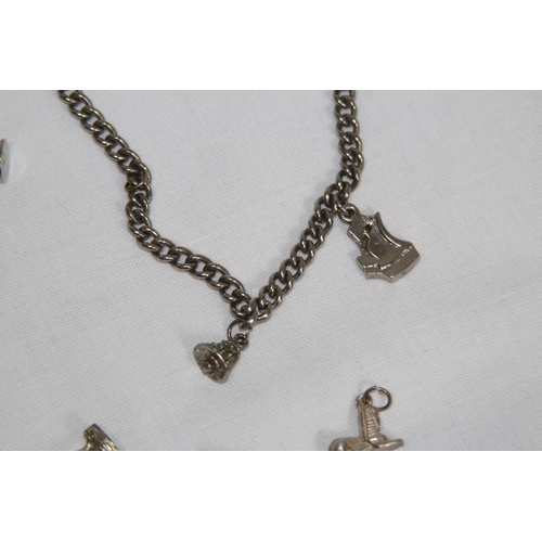 837 - QUANTITY OF CHARM BRACELETS WITH EXTRA CHARMS