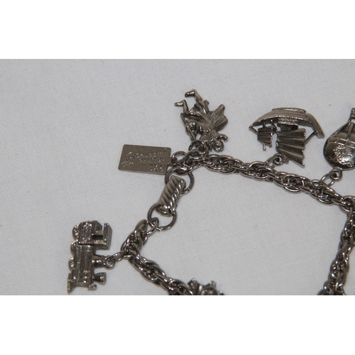 837 - QUANTITY OF CHARM BRACELETS WITH EXTRA CHARMS