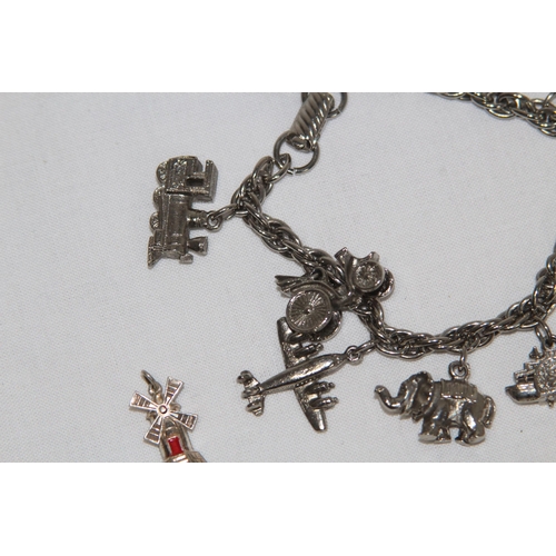837 - QUANTITY OF CHARM BRACELETS WITH EXTRA CHARMS