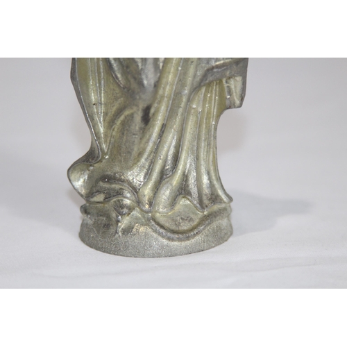 276 - HEAVY CAST FIGURINE OF MADONNA AND CHILD 
18CM