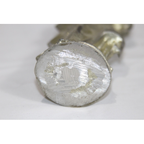 276 - HEAVY CAST FIGURINE OF MADONNA AND CHILD 
18CM