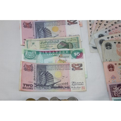 800 - QUANTITY OF FOREIGN COINS AND NOTES