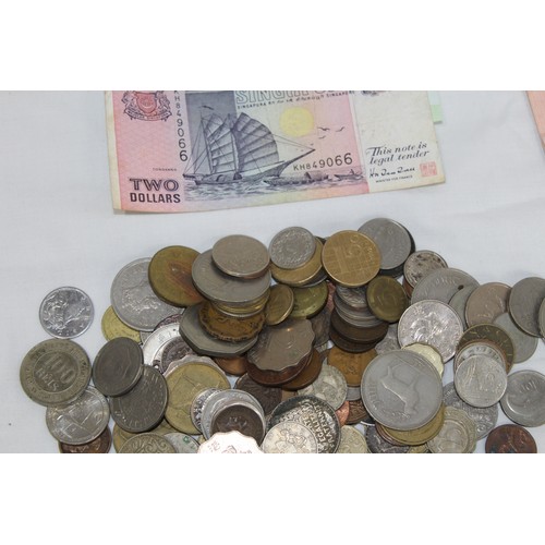 800 - QUANTITY OF FOREIGN COINS AND NOTES