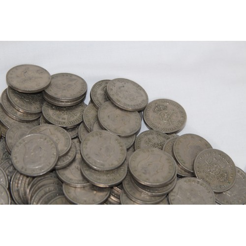 801 - QUANTITY OF POST 1946 TWO SHILLING PIECES - 5.2KG
