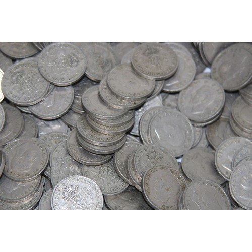 801 - QUANTITY OF POST 1946 TWO SHILLING PIECES - 5.2KG