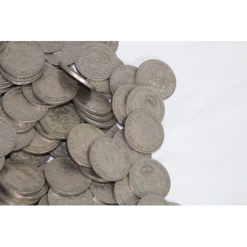 801 - QUANTITY OF POST 1946 TWO SHILLING PIECES - 5.2KG