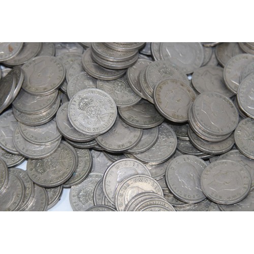 801 - QUANTITY OF POST 1946 TWO SHILLING PIECES - 5.2KG